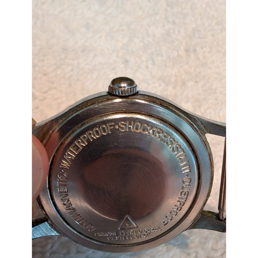 Vintage Belforte Broad Arrow Men's Watch Black Dial 34mm AS IS 17 Jewel - Picture 6 of 12